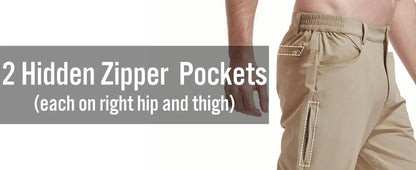 TACVASEN Hiking Straight Pants 5 Pockets Mens Lightweight Quick Dry Ripstop Trousers Waterproof Stretchy Pants Outdoor Fishing