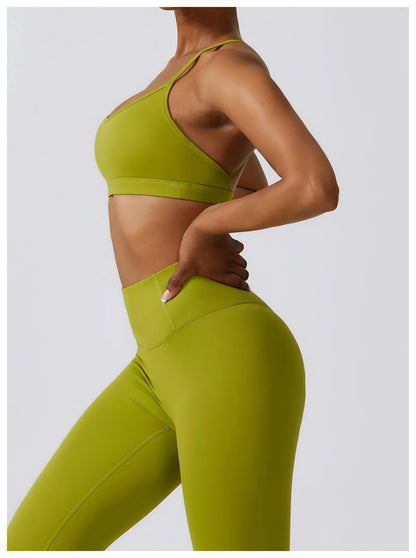 Women 2/3pcs Workout Outfits Yoga Sets Sportswear Gym Workout Clothing Tracksuit High Waist Leggings and Stretch Sports Bra