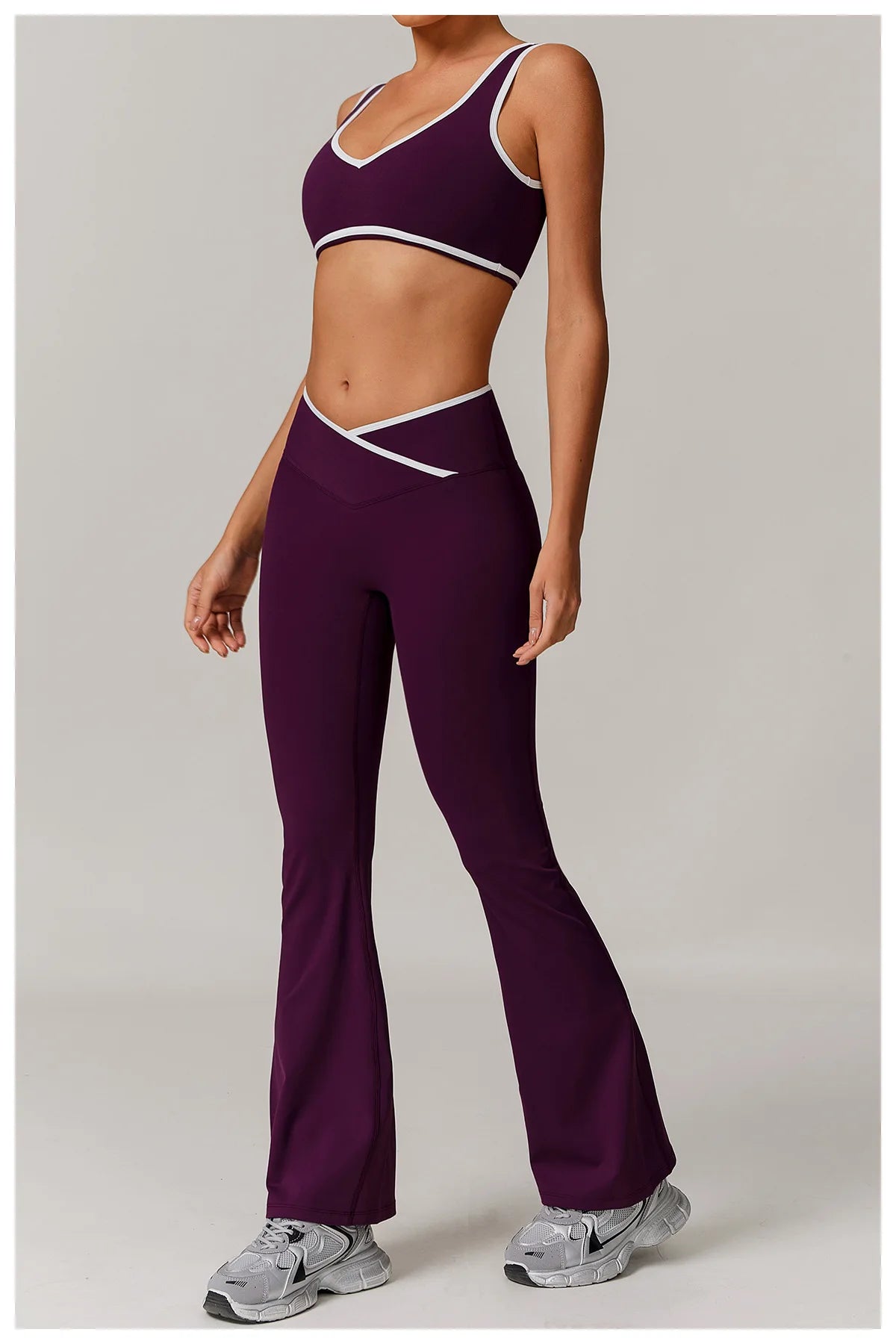 Yoga Set Women Sportswear 2PCS Gym Set High Waist Leggings Sports Bra Fitness Vest Athletic Wear Women's Suit Workout Clothes
