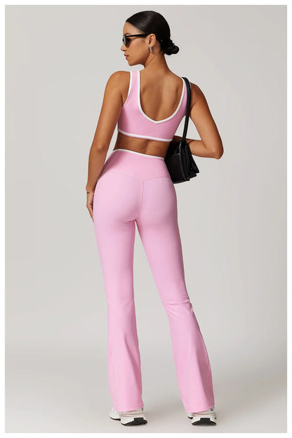 Yoga Set Women Sportswear 2PCS Gym Set High Waist Leggings Sports Bra Fitness Vest Athletic Wear Women's Suit Workout Clothes