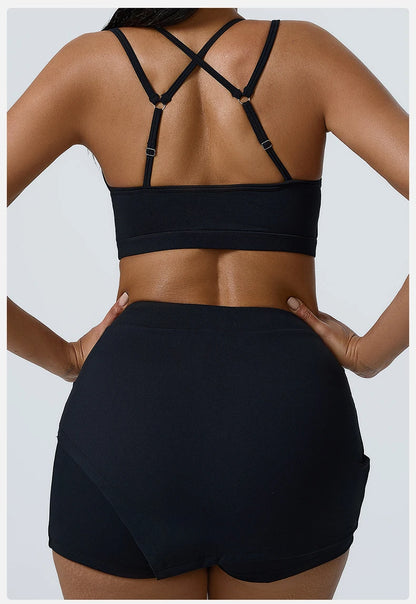 Yoga  Fitness Madam Bras Sexy Back Sports  Breathable Anti Shock Tank Top Fitness Sexy Breathable Underwear For Madam Yoga Gym