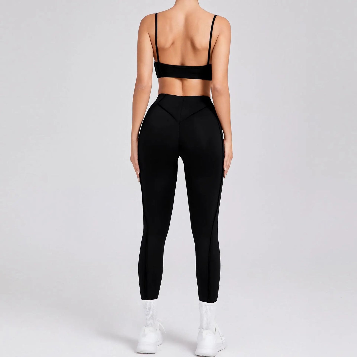 Hearuisavy 2025 New Style 2Pcs Sports Suit Women Workout Bra Suit Running Gym High Waist Legging Quick Dry Tight Yoga Clothing