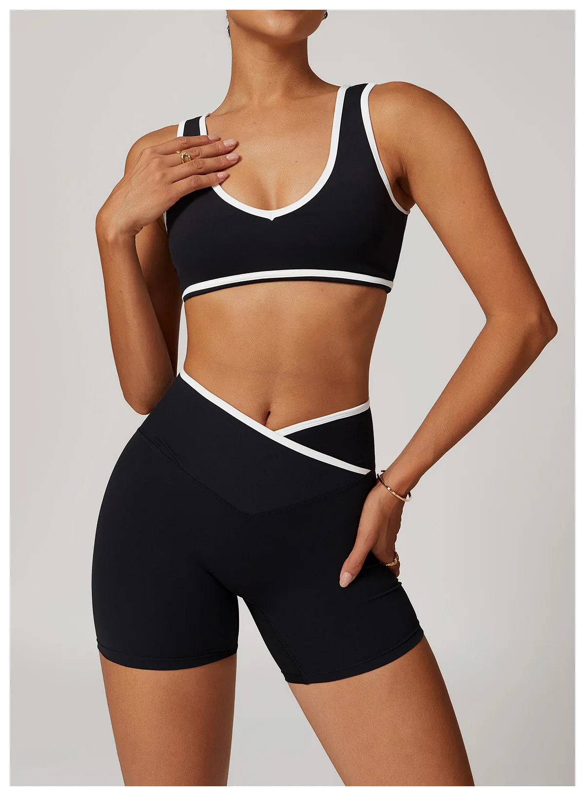 V-Neck Sports Bra Women Top Push Up Sport Underwear Yoga Vest Gym Crop Top Brassiere Fitness Top Workout Breathable Beauty Back
