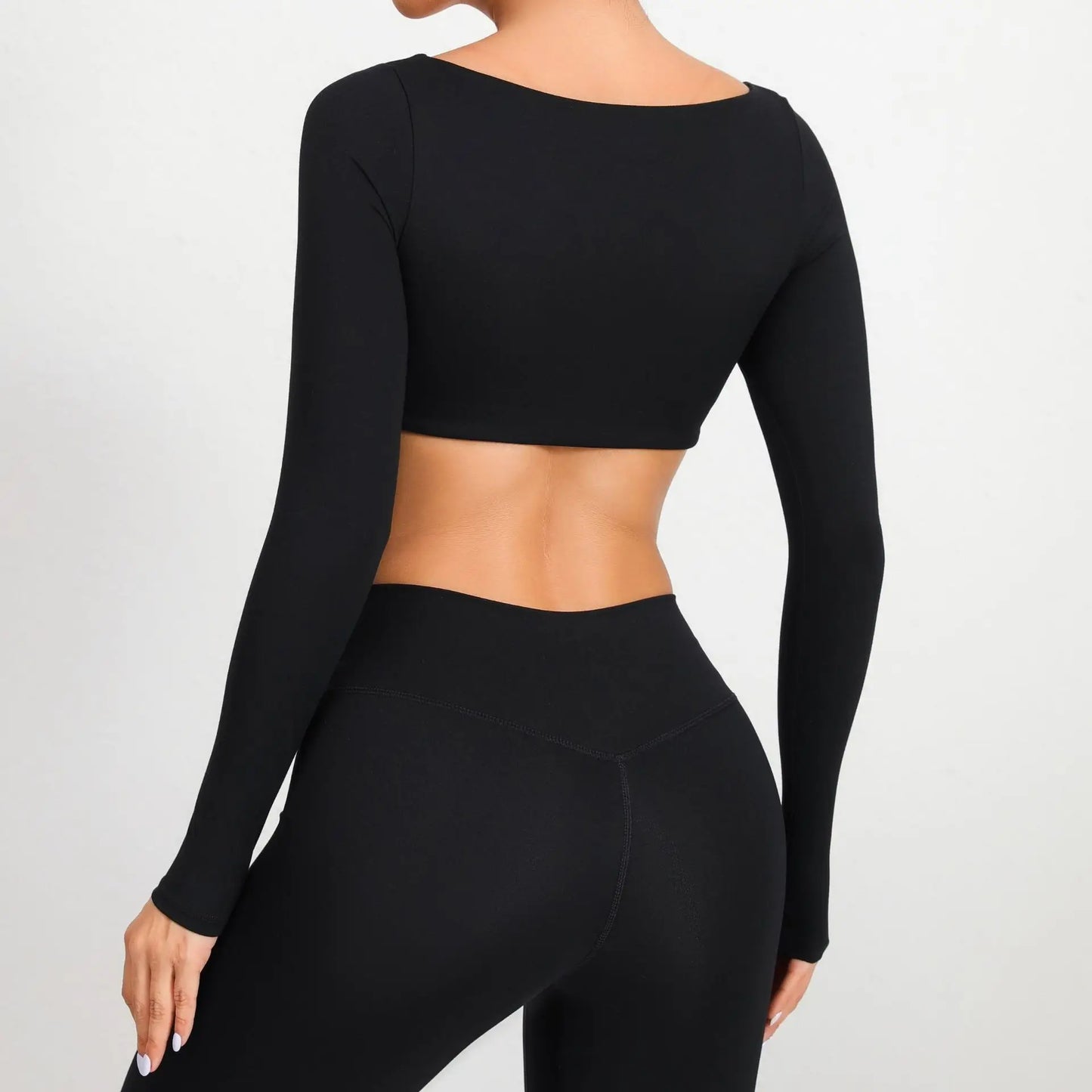 Women Yoga Shirts Crop Top Sexy Long Sleeves Shirts for Women Yoga Sports Fitness Sport Gym Clothes Running Push Up Workout Tops