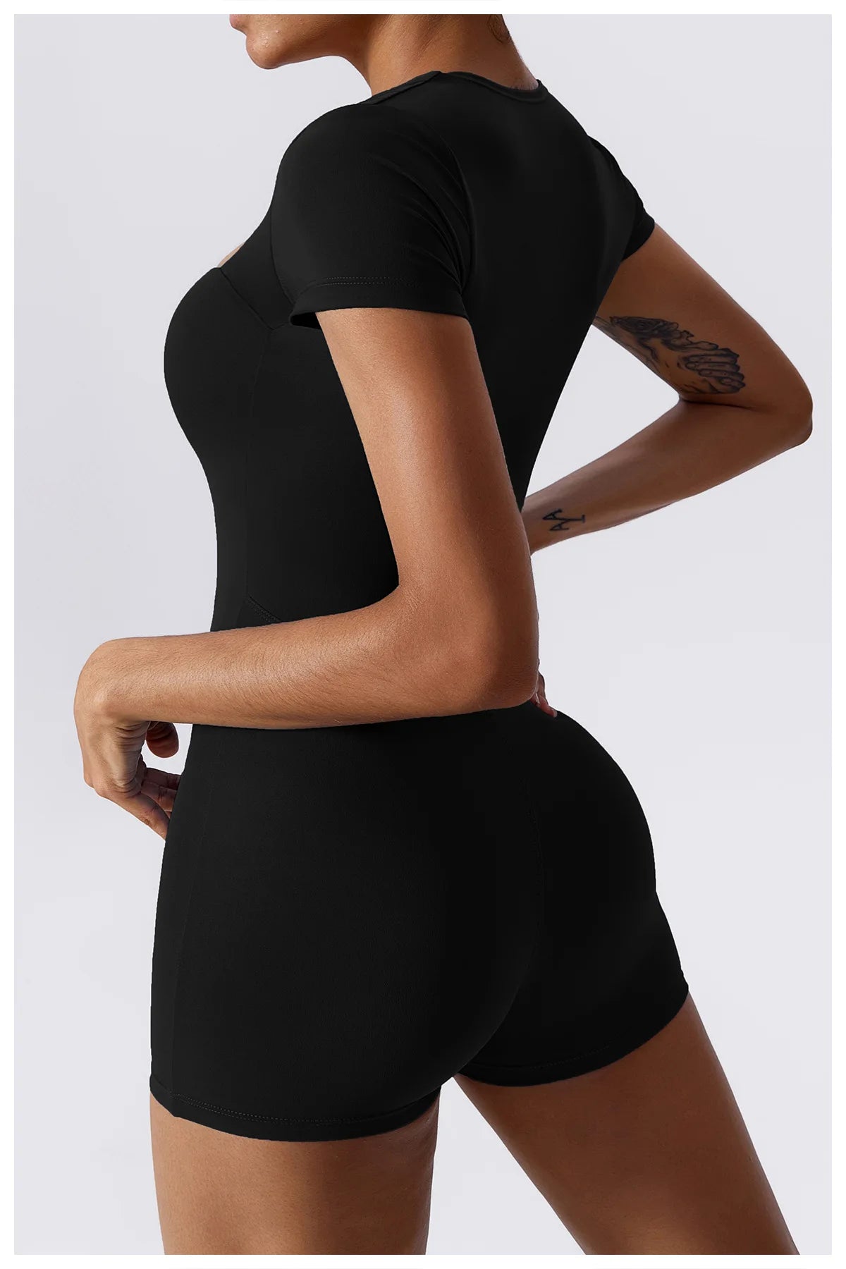 Summer Yoga Suit Women's Short One Piece Sports Suit Short Sleeve Gym Clothes Push Up Training Fitness Yoga Bodysuit Sportswear