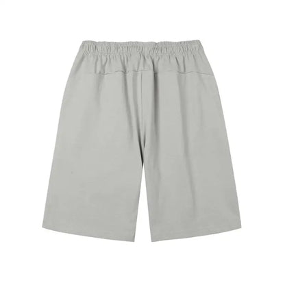Custom LOGO DIY Brand 330GSM 100% Cotton Heavy Weight Shorts plus Big Size mens shorts summer casual beach blank shorts for men