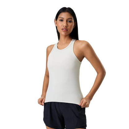 Custom LOGO new nude shaping yoga clothes vest with chest pad fitness sports sleeveless top