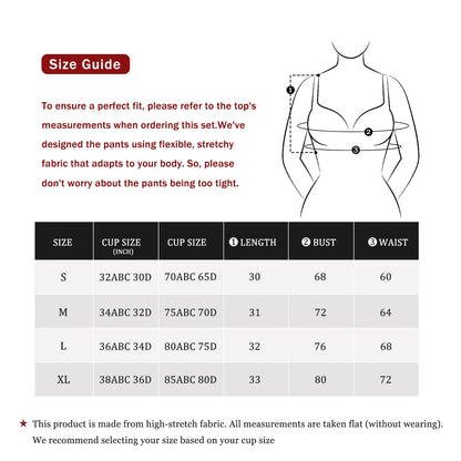 Hearuisavy Summer Yoga Set 2Pcs Women High Support Push Up Sports Top Butt-Lifting Fitness Pants Outdoor Cycling Sports Bra Suit