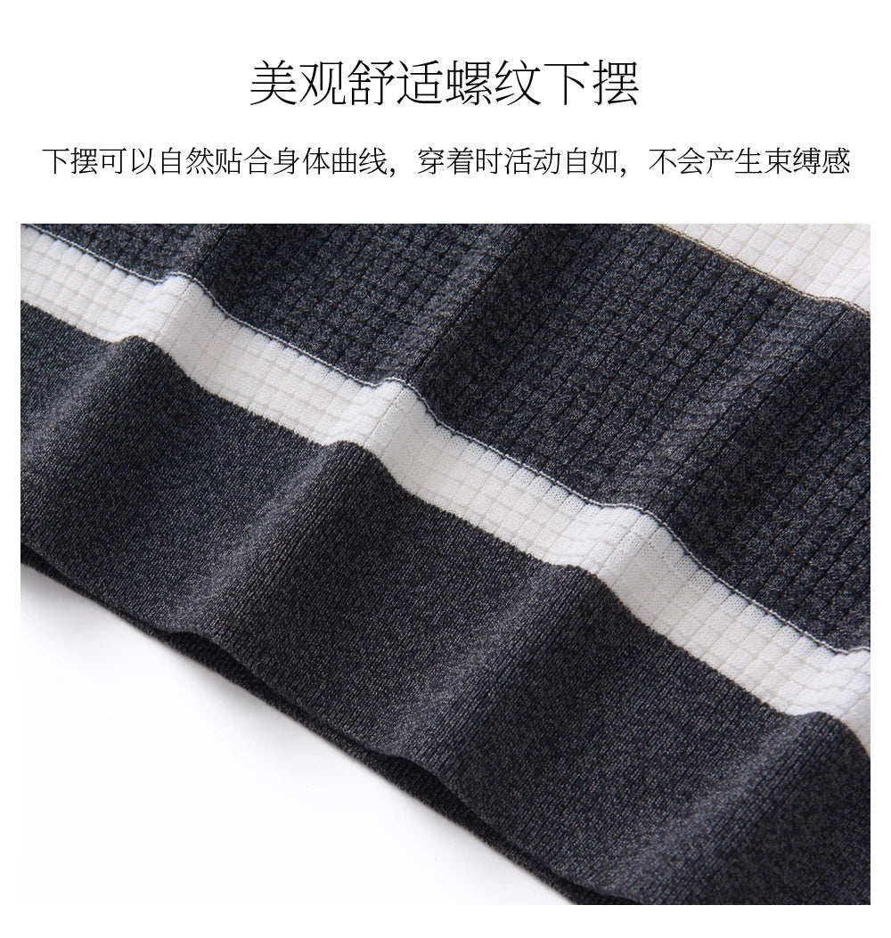 Men's 100% Lyocell POLO Collar Striped T-Shirt Knit Pullover Summer New Bussiness Casual Half-zip Short-sleeved Jumper Menswear