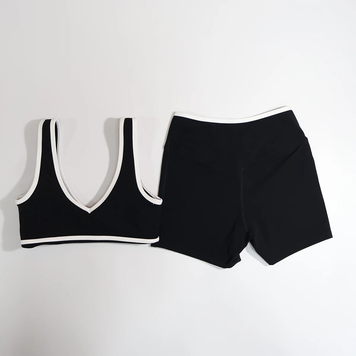 New Summer Women's Fashion Yoga Sports Bra Set (2-Piece) with Fitness Yoga Outfit Color-Blocked Fitness Two-Piece Set Female