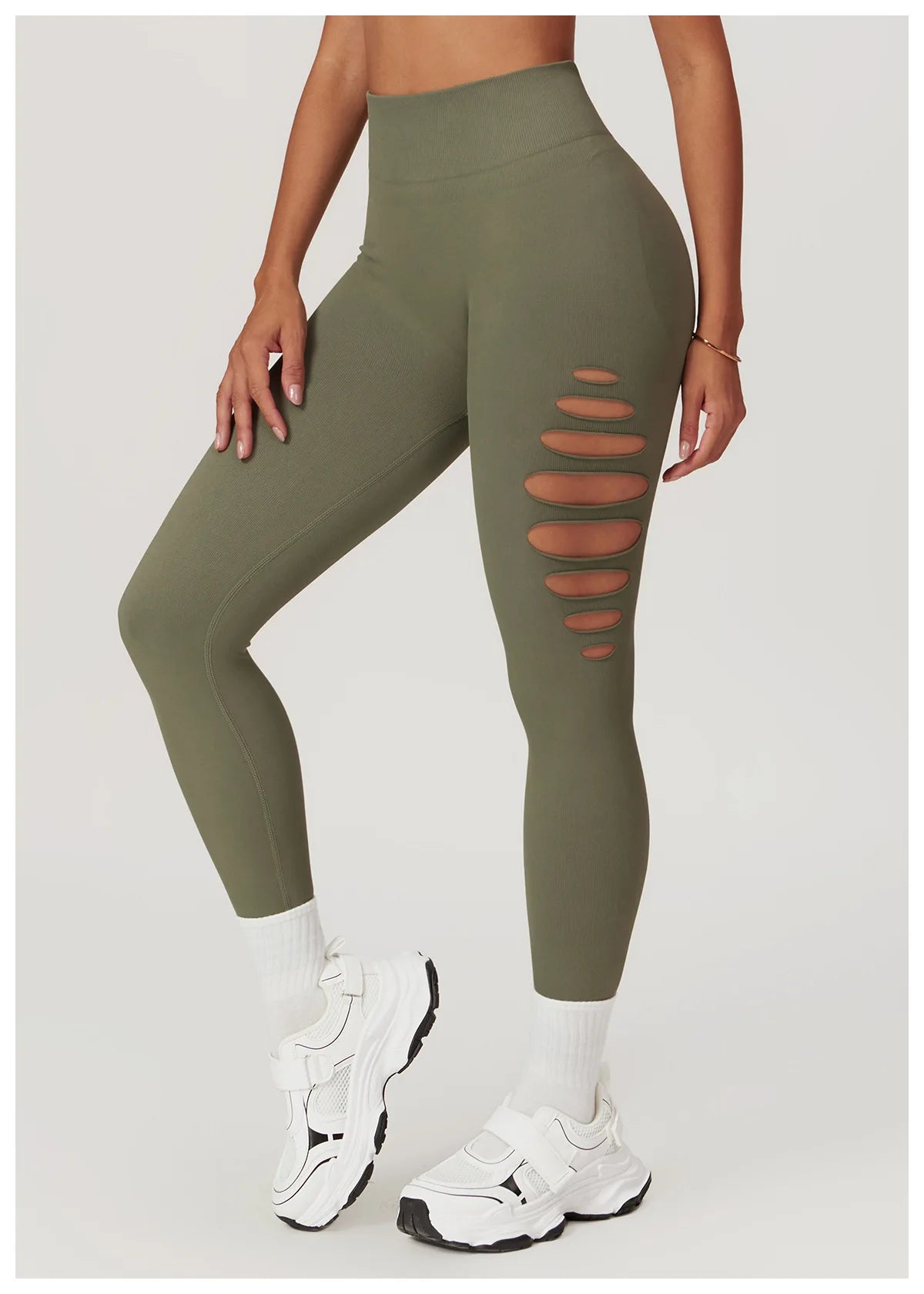 Hollowed Out Seamless Tight Yoga Pants High Waist Yoga Leggings Women Push Up Gym Workout Tights Running Fitness Sports Pants