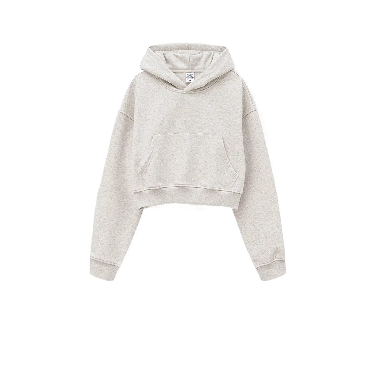 Customized LOGO women's new autumn blockbuster 445G big pocket hooded sweater short top