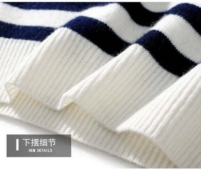 DjzDsm Autumn And Winter Men's Round-neck Sweaters 100% Merino Wool Pullovers Casual Knitted Shirts Soft And Warm Men's Tops
