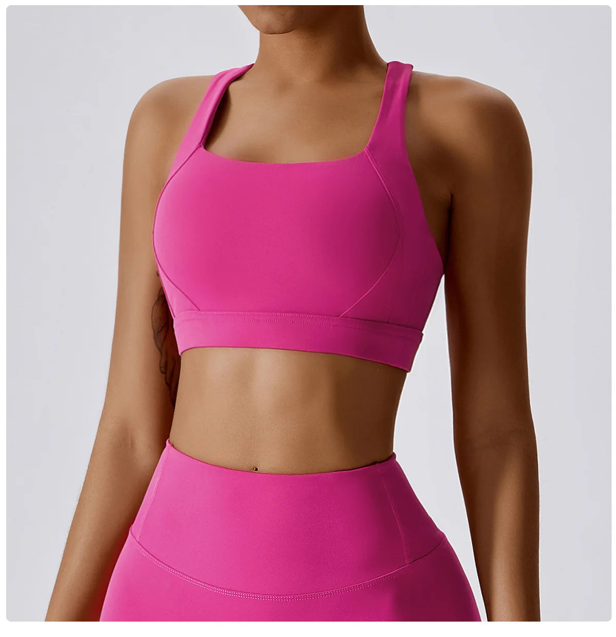 Yoga Fitness Bra Shock-absorbing Sports Bra Breathable and Quick Drying Training Running Women's Underwear High Strength Gym Bra