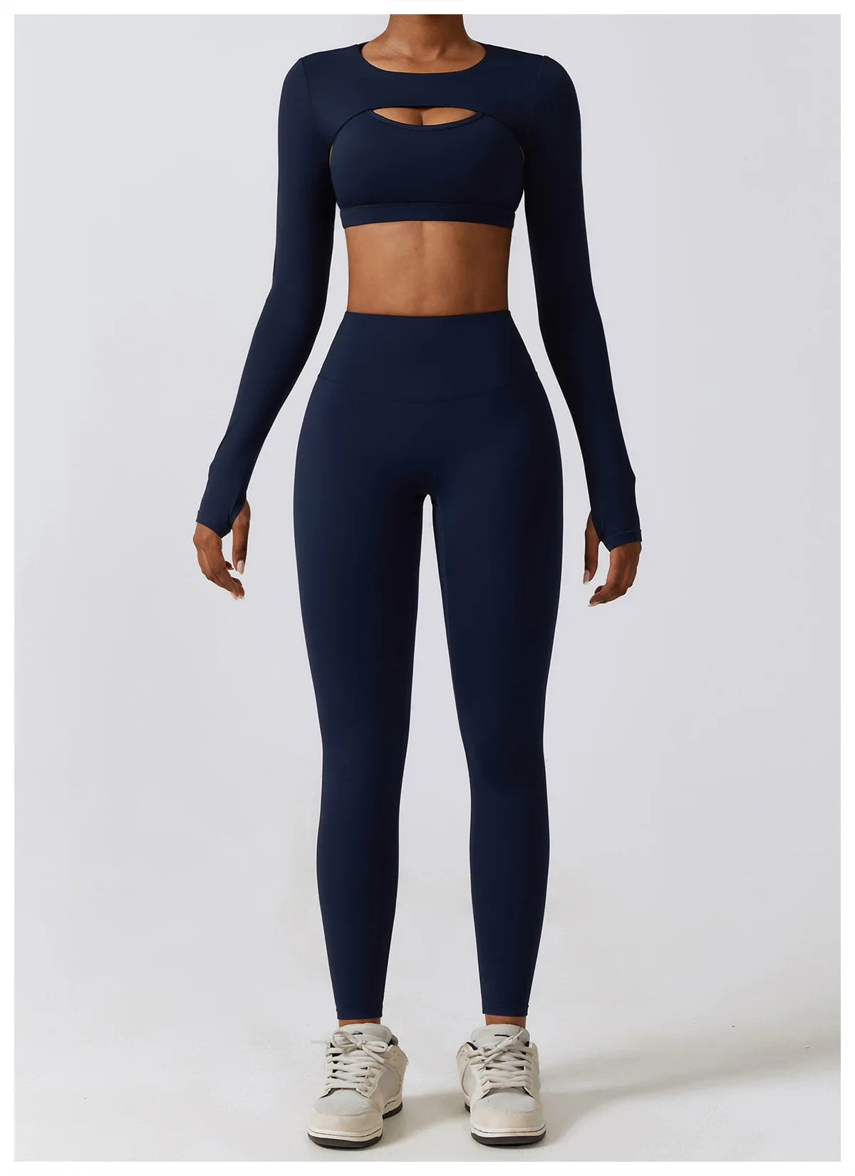 Customized LOGO women's autumn and winter tight yoga clothes quick-drying sports and thin fitness clothes three-piece set