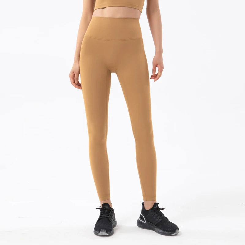 TRY TO BN New 46 Color Yoga Pants Sports Leggings Women Fitness Nylon High Waist Leggings Workout Trousers Training Gym Clothing