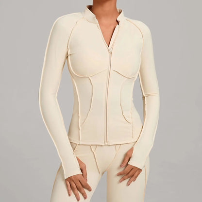 SWELTERING Women Yoga Shirts Sports Jacket Zip Fitness Long Sleeve Workout Cycling Shirts Gym Quick Dry Outdoor Top Sportswear