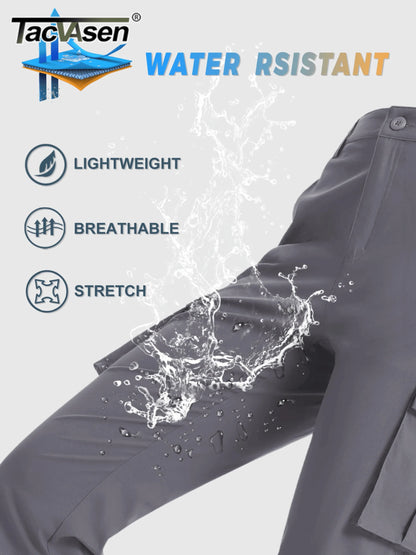 TACVASEN Summer Quick Dry Cargo Capri Pants Womens Outdoor Hiking Knee Length Joggers Lightweight Waterproof Shorts 6 Pockets
