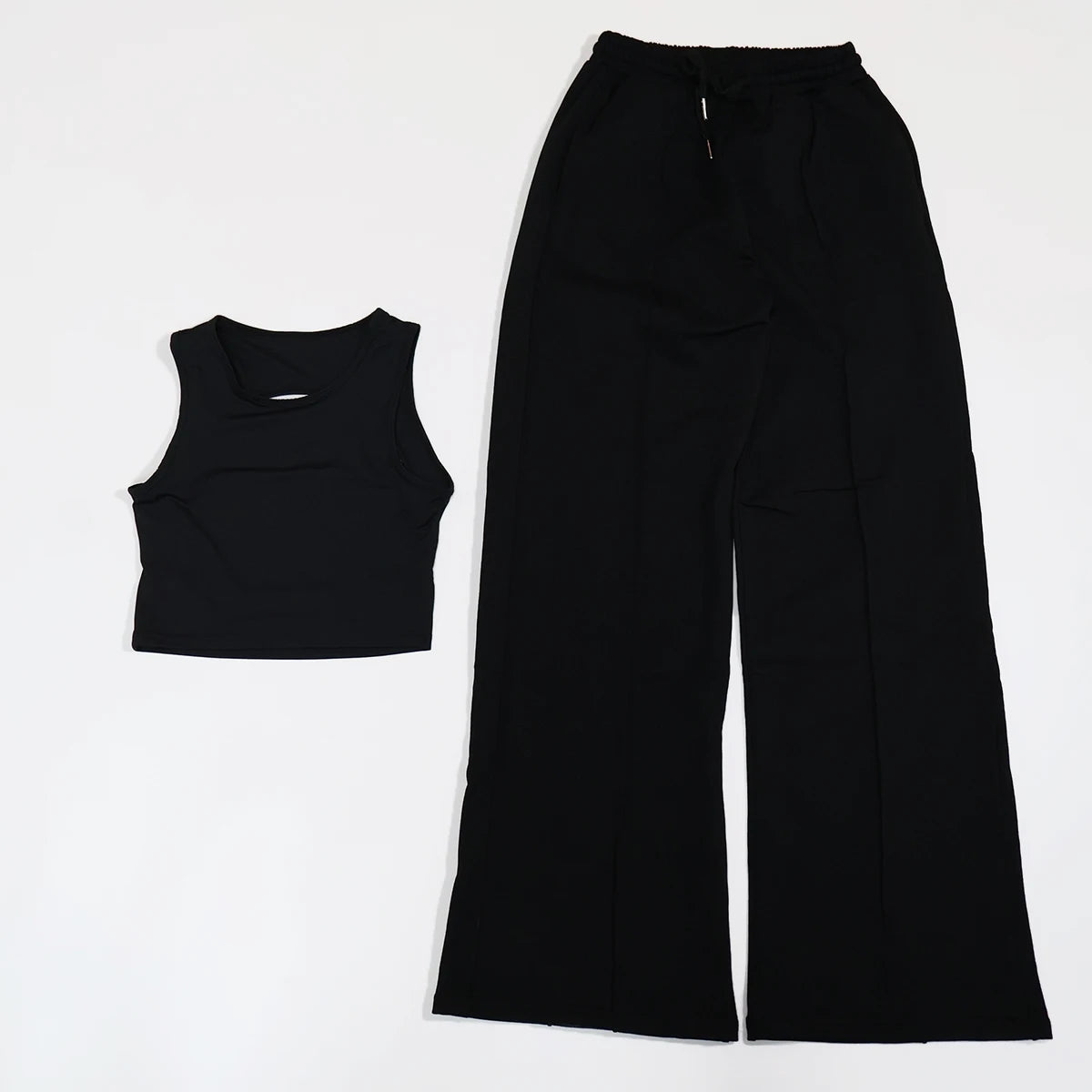 Ctenkevet Summer Women's Winter Warm Baggy Sweatpants Gym Shockproof Sports Tank Top Yoga Set Matching Sweatsuit for Female