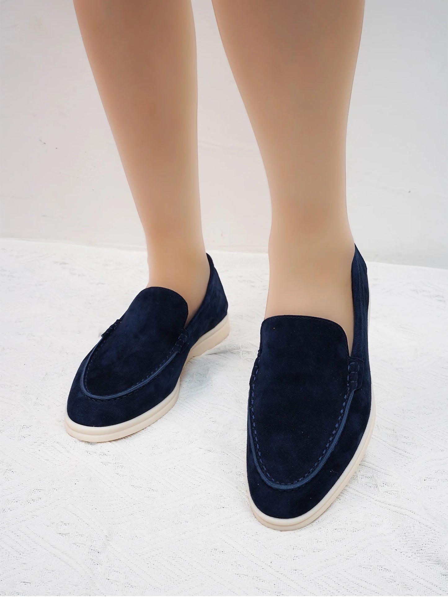 Luxury leather, designer women's loafers, women's flat walking shoes, women's comfortable casual shoes, summer shoes, casual 44