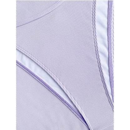 XS - L Ribbed Halter Bikini Women Swimwear Female Swimsuit Four-pieces Bikini set With Sarong Bather Bathing Suit Swim V3152B