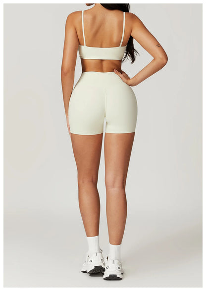 2 Pieces Yoga Set Gym Clothes Sportswear Yoga Suits For Women Fitness Short Sleeve Crop Top Tracksuits Sports Bra Gym Leggings