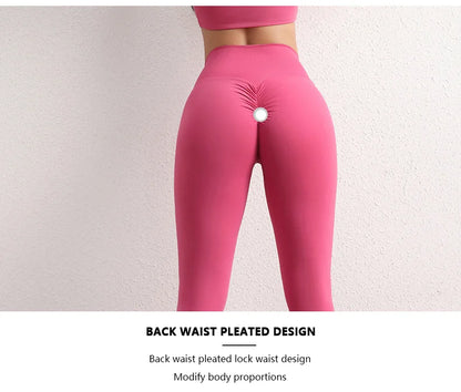 TRY TO BN Flare Scrunch Leggings Yoga Pants Fitness Workout High Waist Sports Leggings Push Up Tights Women Gym Outfits Clothing