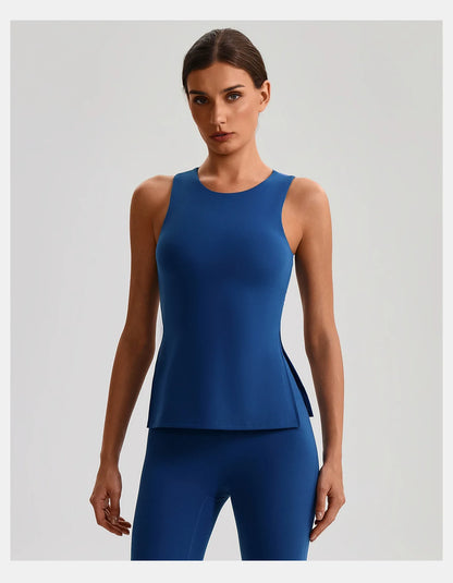Solid Color Women Fitness Tight Short Yoga T -Shirt Tank Cropped Breathable Sports Running Vest Gym Clothing With Padded Cups