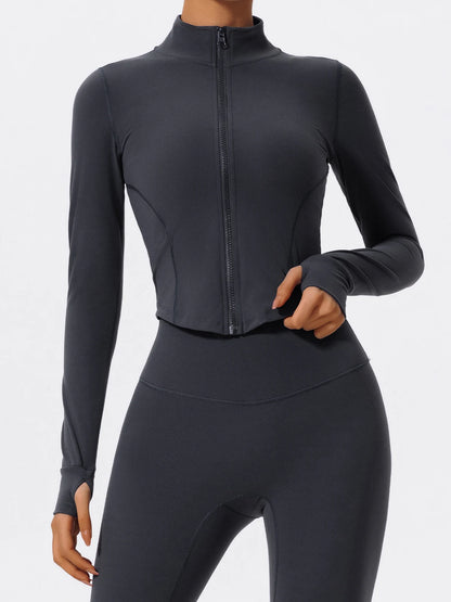 Hearuisavy Summer Ultra-Soft Fabrics 2Pcs Long Sleeve Gym Set Women Quick-Dry Yoga Clothes Workout Leggings Suit Sports Jackets