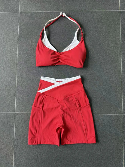 Yoga Suit Women Running Comfort 2Pcs Sports Pants Set High Waist Push Up Workour Sportswear Casual Cycling Jogging Yoga Bras