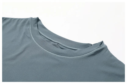 Women Solid Yoga Short Sleeve Breathable Sport T-Shirt Elastic Fitness Yoga Top Gym Shirts Female Casual Running Workout Clothes