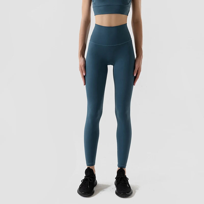TRY TO BN New 46 Color Yoga Pants Sports Leggings Women Fitness Nylon High Waist Leggings Workout Trousers Training Gym Clothing