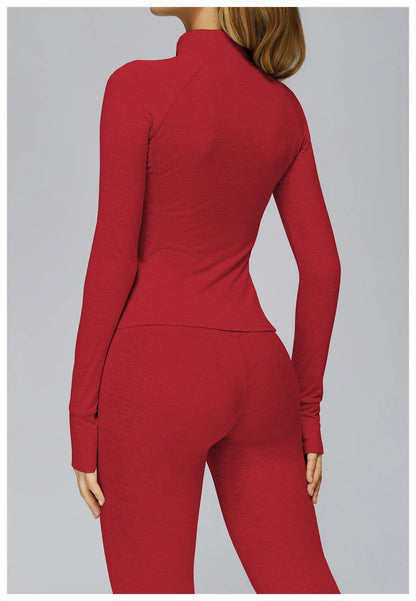 Zip Fitness Clothes Women Long Sleeve Sports Jacket Gym Clothes Woman Yoga Shirt Quick Dry Top Sunscreen Sportswear Yoga Clothes