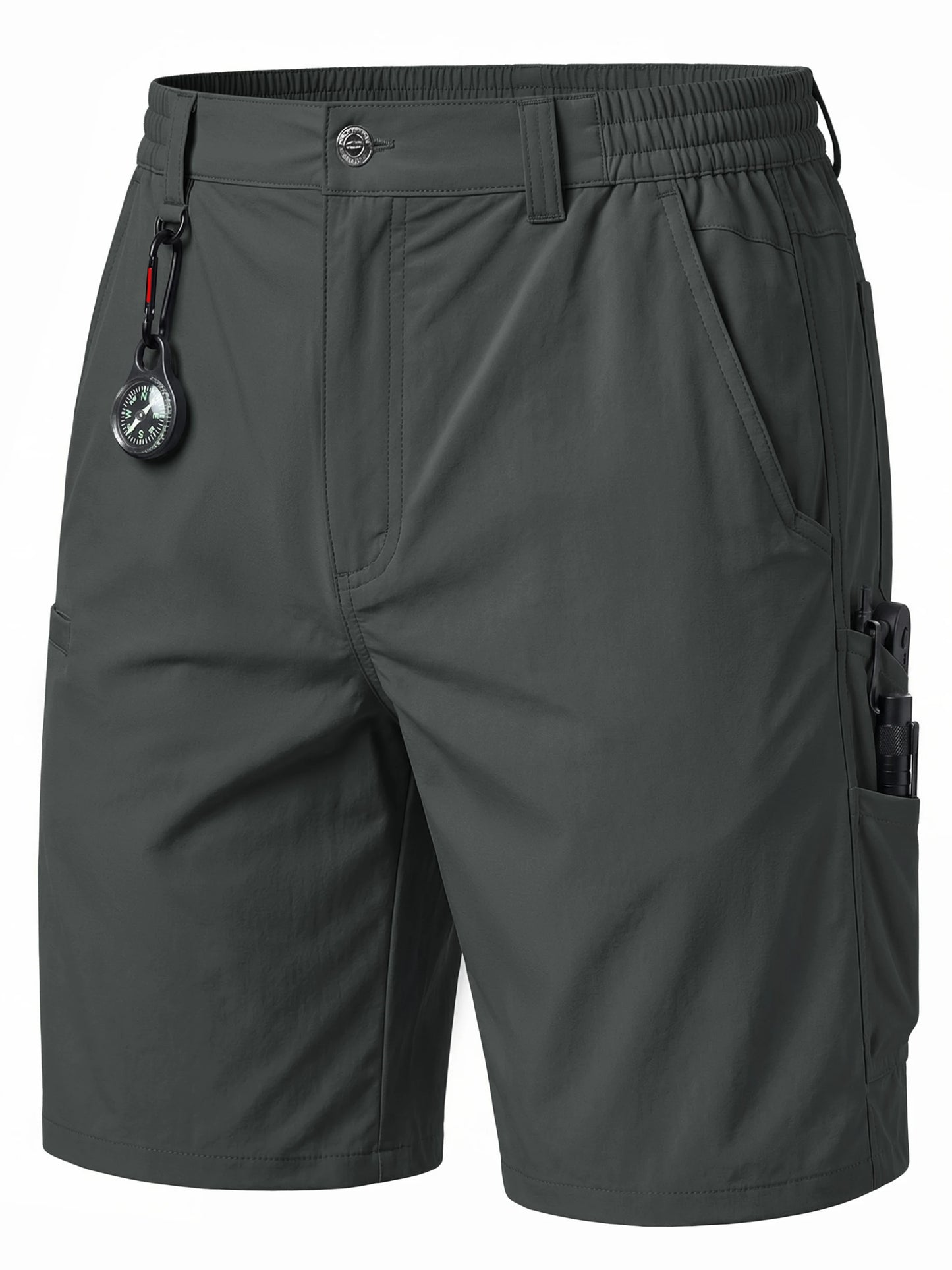 TACVASEN Men's Hiking Cargo Shorts Quick Dry Water-Resistant Lightweight Tactical Outdoor Work Casual Shorts with 8 Pockets