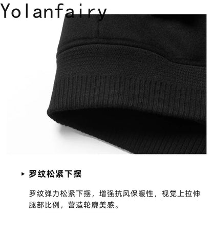 YOLANFAIRY 2025 Light Luxury 95% Wool 5% Cashmere Coats for Men Fashion Woolen Jacket Man Clothing Detachable Lapel Wool Coat