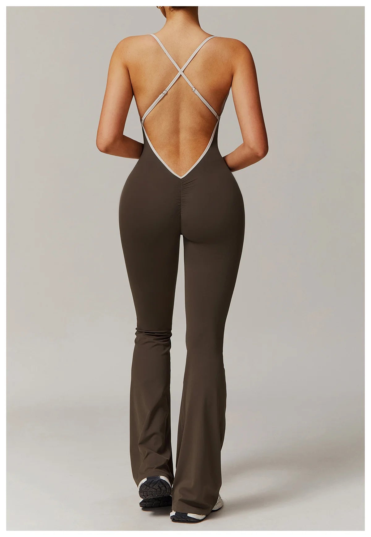 One-Piece Back V-Neck Sexy Suit Gym Set Women Training Suit Sportswear Women Sports Suit Fitness Rompers Stretch Training Suits