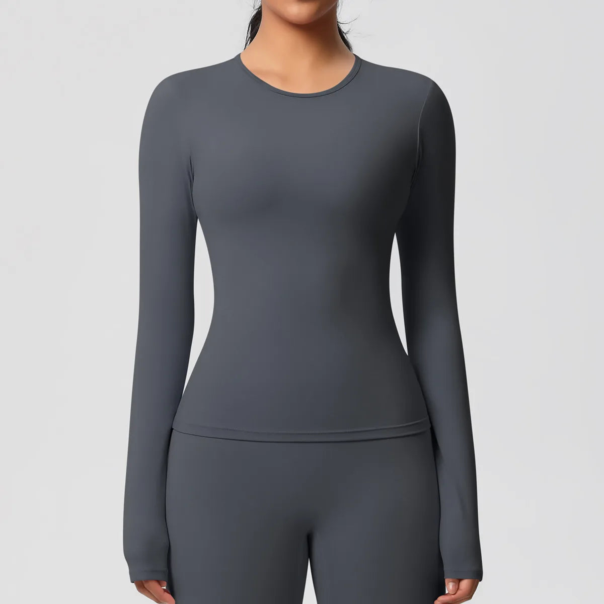 SWELTERING Women Yoga T-shirts Sports Top Long Sleeve Gym Workout Running Shirts Exposed Navel Quick Dry Fitness Gym Sport Wear