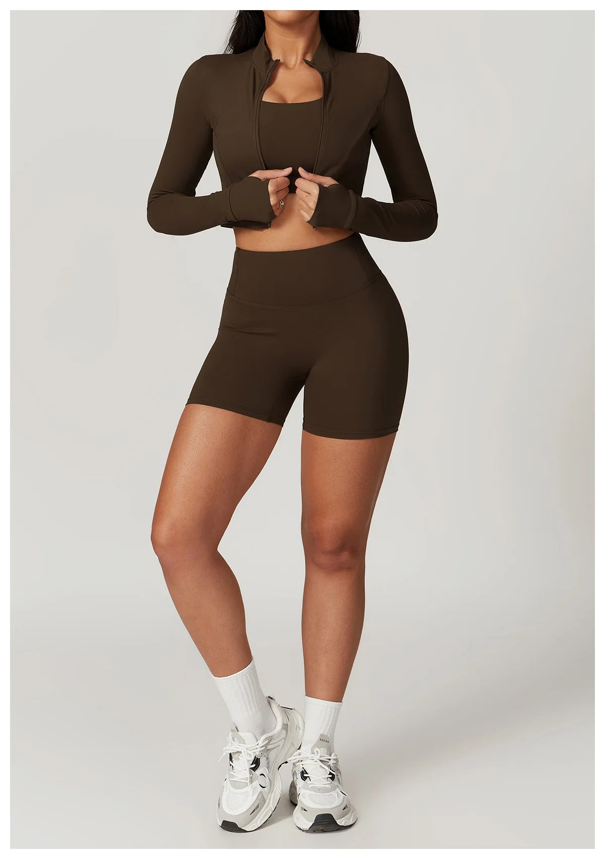 3PCS Yoga Set Gym Clothes 2 PCS Sportswear Women Yoga Suits Fitness Set women's Tracksuits Sports Jacket Long Sleeve Gym Legging