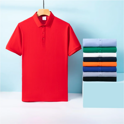 100% Cotton Polo Custom Logo High Quality Solid Color Polo Printing Design Company Clothing Embroidery Personality Brand