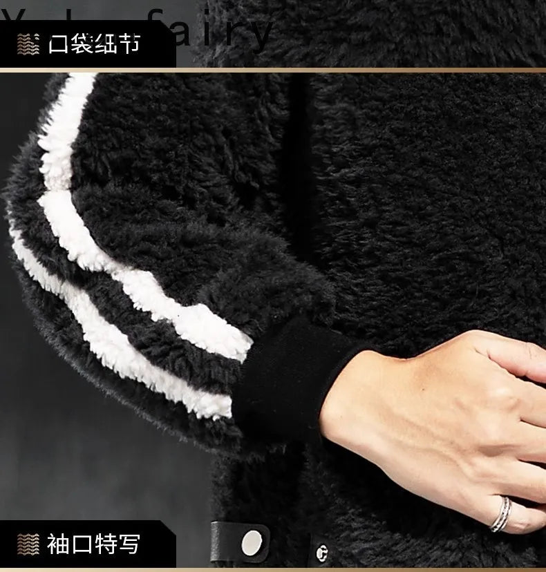 YOLANFAIRY 100% Wool Mens Real Fur Coat Men Luxury Clothing Winter Jacket For Men High Quality Short Jacket куртка мужская 2024