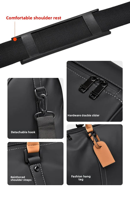 Custom Large Capacity Travel bag Totes Waterproof Crossbody Bag Man  Leather Travel Bag Handheld Bag print logo Business Handbag