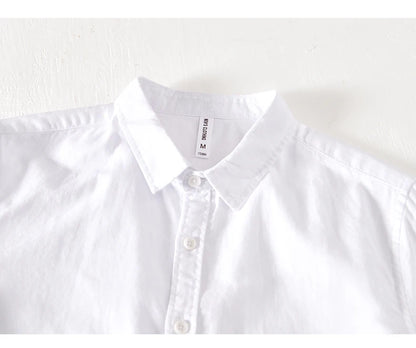 Summer Linen Cotton Men's POLO Collar Shirt Casual Business Short Sleeved Cardigan Fashion Loose Breathable Comfortable T-shirt