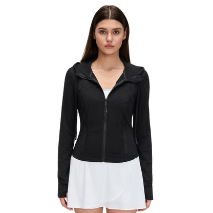 Custom LOGO Women's Spring Autumn Mesh Breathable Yoga Suit Sports Riding Quick Drying Running Fitness Belt Pocket Jacket Top
