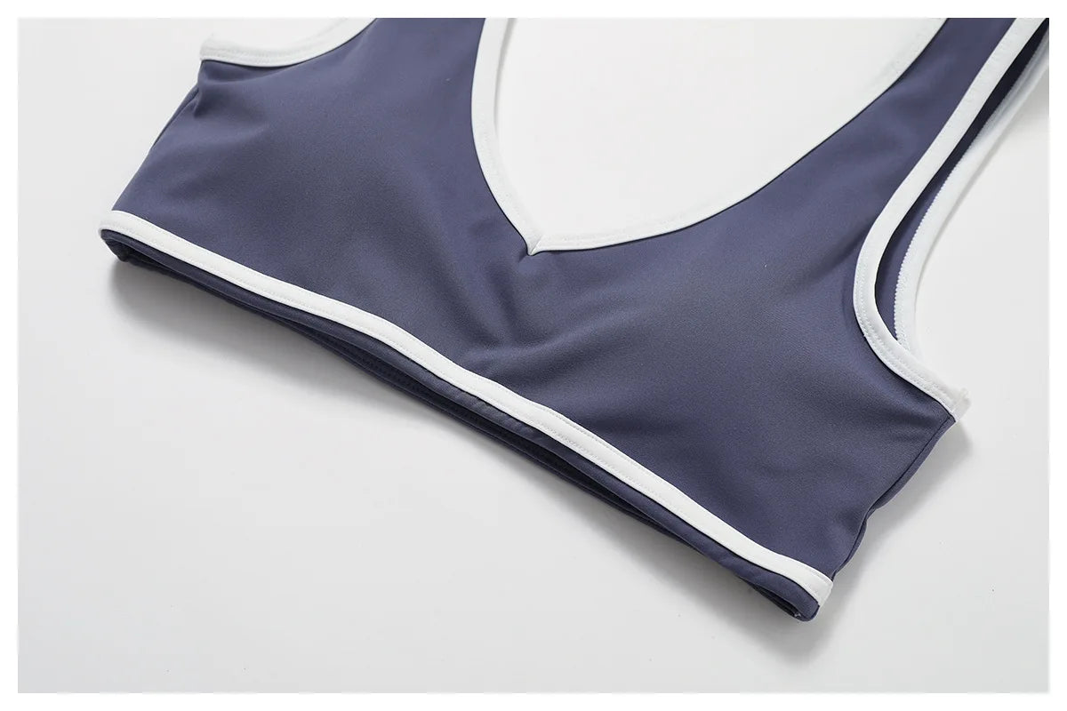 2 Pieces Gym Set Women's Sportswear Sports Bra Top High-waisted Long Pants Tracksuits Suitable For Outdoor Sports Workout Suit