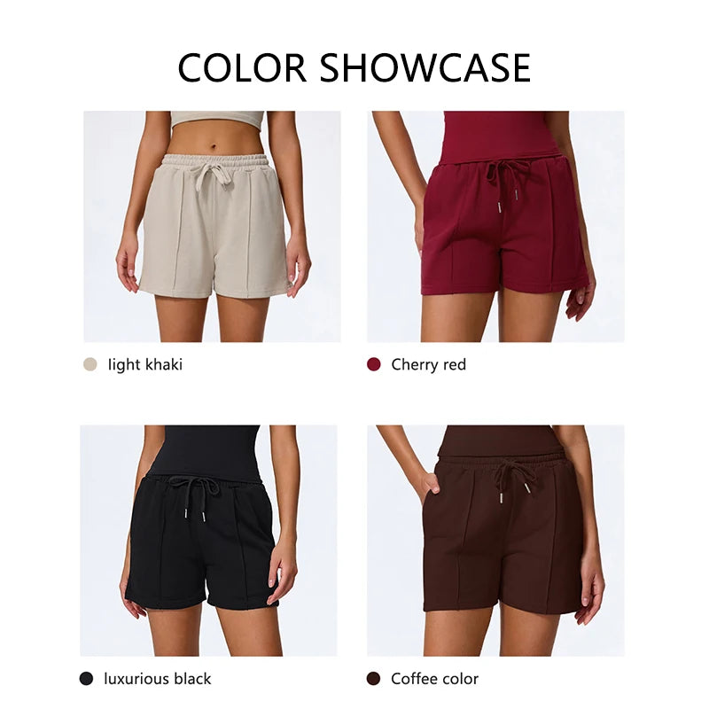 Hearuisavy Gym Sweatpants For Women Loose Comfy Drawstring Pocket Sport Pants Casual Outdoor Running Workout Yoga Shorts Female