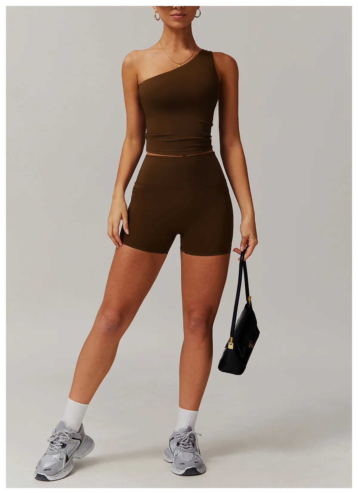 Custom LOGO women's quick-drying waist shaping yoga casual outer wear running cycling fitness sports two-piece set