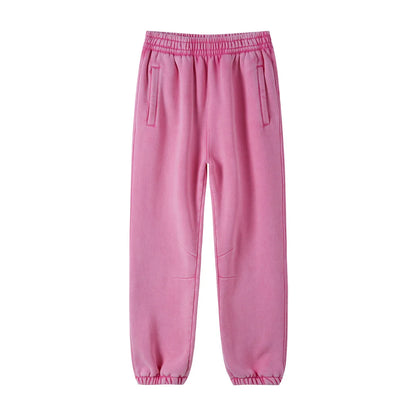 Custom LOGO2024 autumn winter new washed batik old sweater sweatpants 360G cotton polyester velvet thickened men's  women's suit