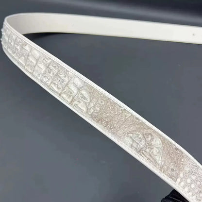 Authentic crocodile leather men's Himalayan belt exotic style real crocodile leather men's business belt 3.8 pin buckle