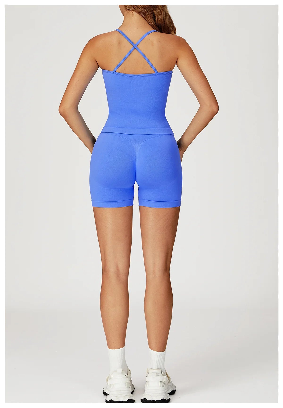 Custom LOGO women's seamless new yoga vest strap cross back sports underwear outdoor running fitness top