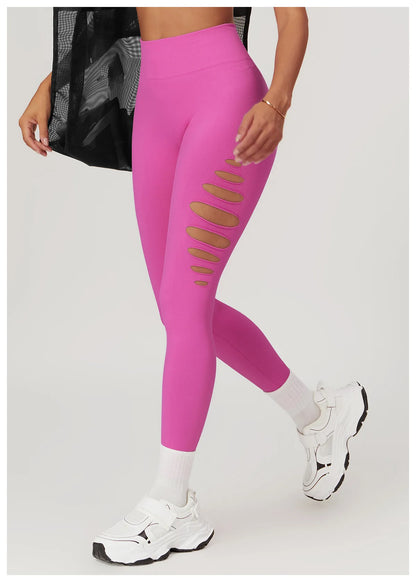 Hollowed Out Seamless Tight Yoga Pants High Waist Yoga Leggings Women Push Up Gym Workout Tights Running Fitness Sports Pants
